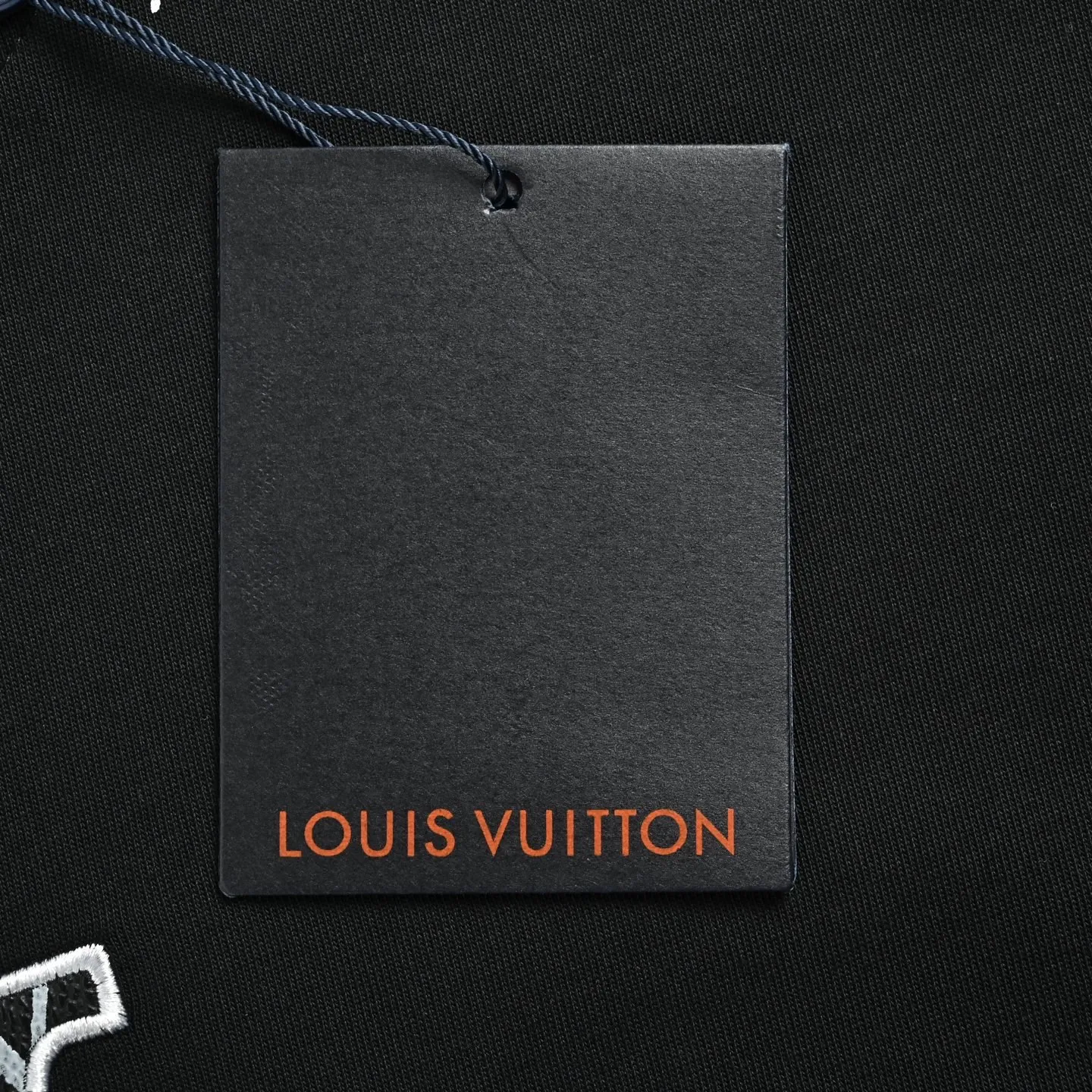 Louis Vuitton/Louis Vuitton leather logo embroidered short sleeves